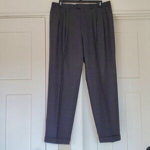 CHAPS Charcoal Grey Wool Dress Trousers for Men. Size 38